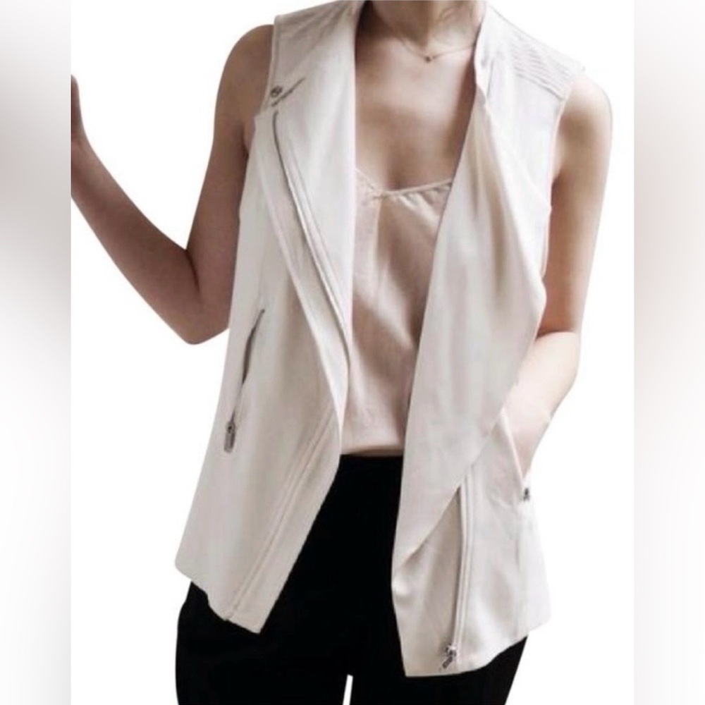 ARITZIA Babaton Redford Asymmetric Zip Moto Vest Size 4